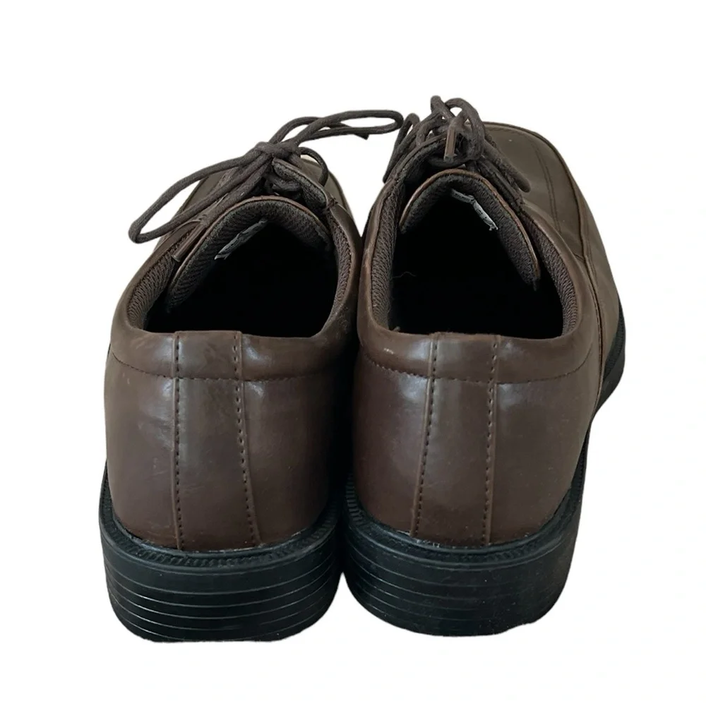 Hunter’s Bay | Brown synthetic leather lace up Oxford dress shoes men’s …
